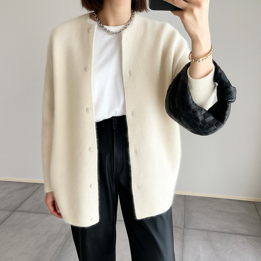 Mina – Elegant Tie-Front Cardigan