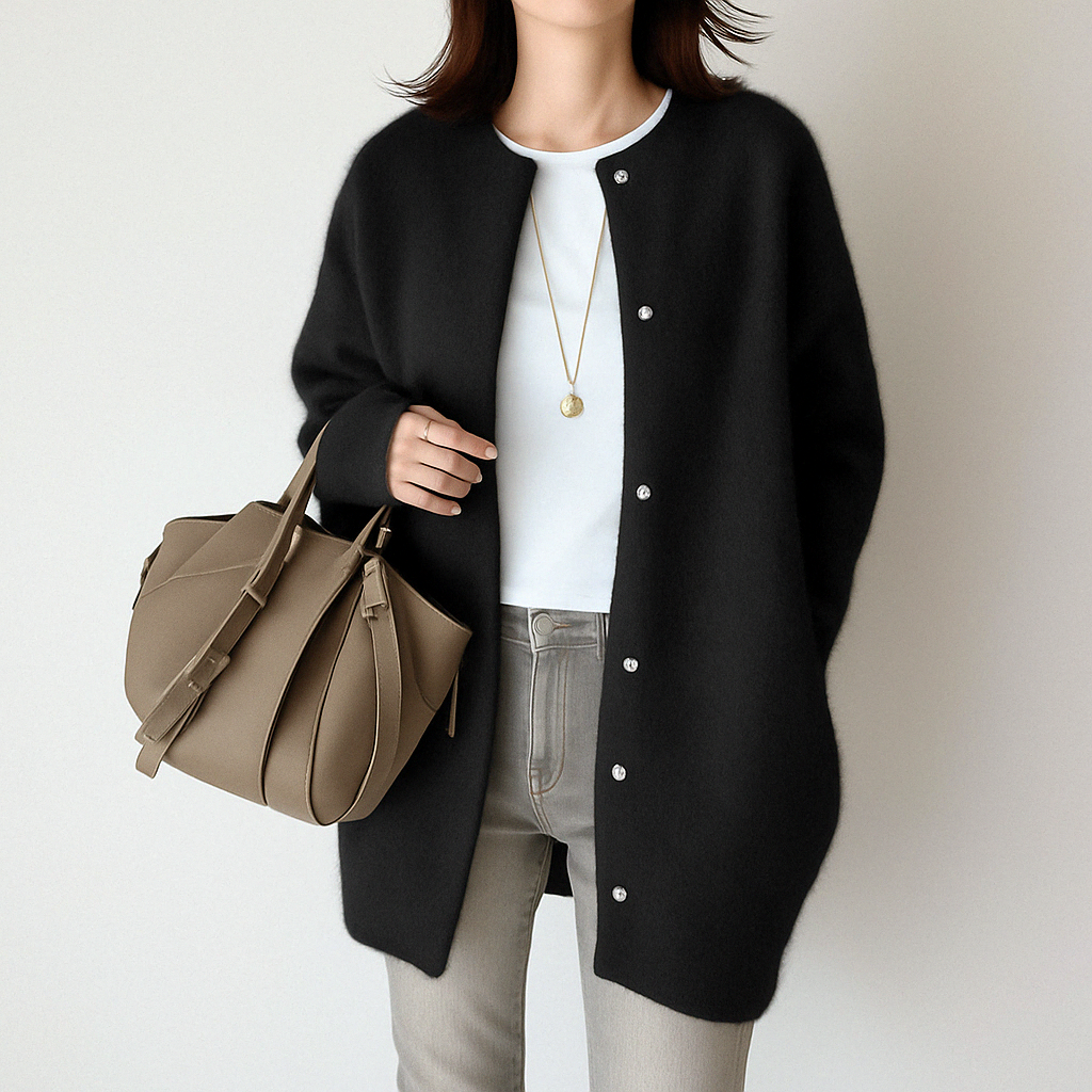 Mina – Elegant Tie-Front Cardigan