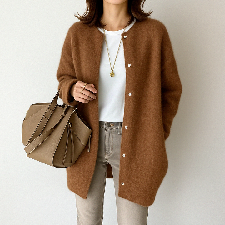 Mina – Elegant Tie-Front Cardigan